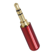Штекер розбірний  mini jack 3.5mm 3pin Червоний