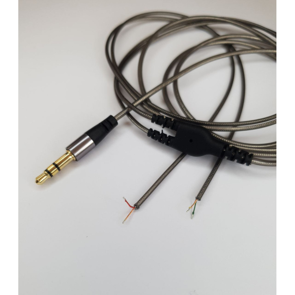 Аудіокабель провід для навушників Koss Sony AKG JVC Sennheiser Audio-Technica TPE Сірий титан