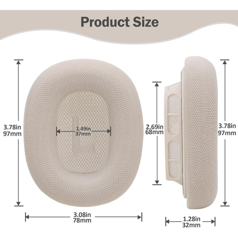Амбушури для навушників Apple AirPods Max Starlight SOUNDLINE