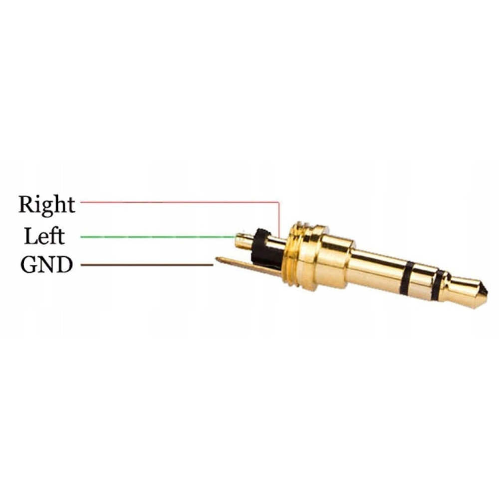Штекер розбірний Sennheiser mini jack 3.5mm 3pin Золотий