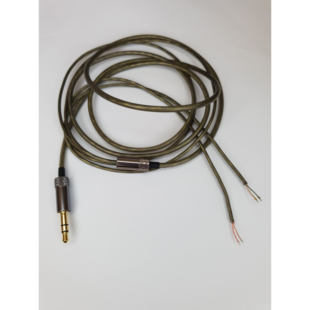 Аудіокабель провід для навушників Koss Sony AKG JVC Sennheiser Audio-Technica TPE Мідно-сріблястий
