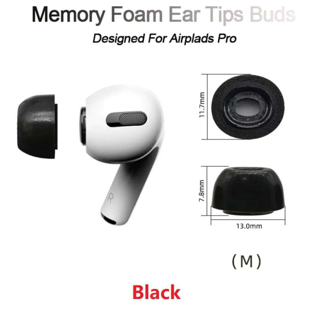 Пінні амбушури Apple AirPods Pro MWP22 TWS AirPods Pro 2 Розмір M середні Чорний SOUNDLINE