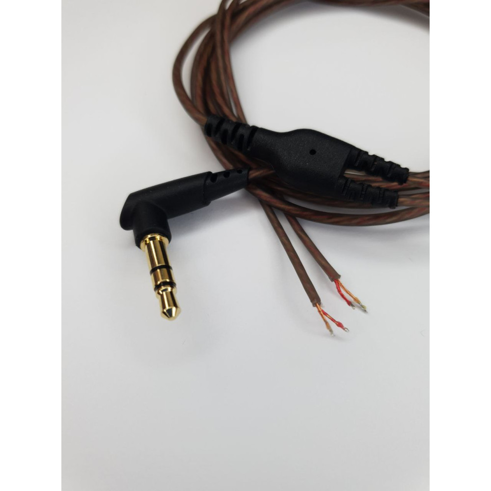 Аудіокабель провід для навушників Koss Sony AKG JVC Sennheiser Audio-Technica TPE Темно сірий